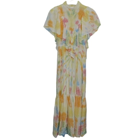 NWT YFB Cruz tie dye backless ruffle maxi dress - Picture 3 of 16